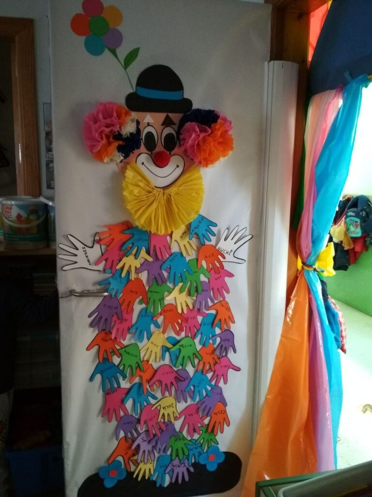Decoración Carnaval – Manos cartulina – A.N.P.A. Os Castros